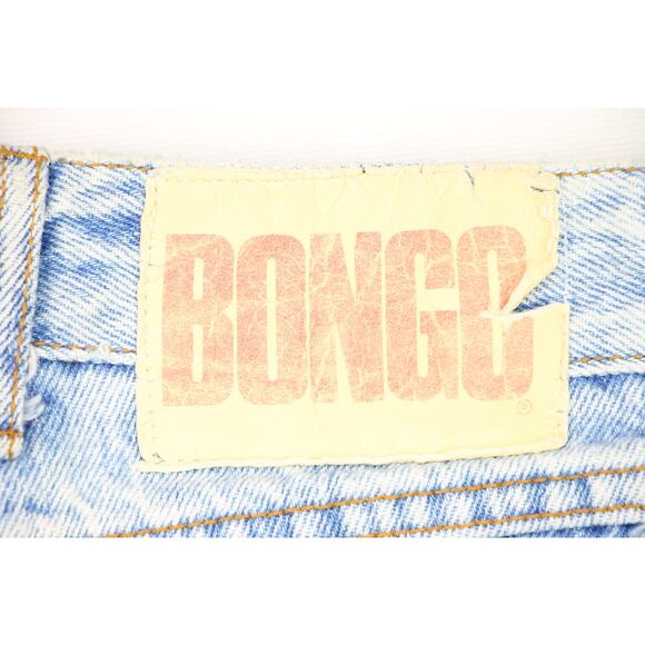 80s Vintage Bongo Light Acid Wash Rock Grunge High Waisted Mom Denim Jeans 28 - Picture 8 of 13